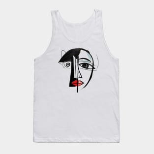 Picasso Style Artsy Face Tank Top